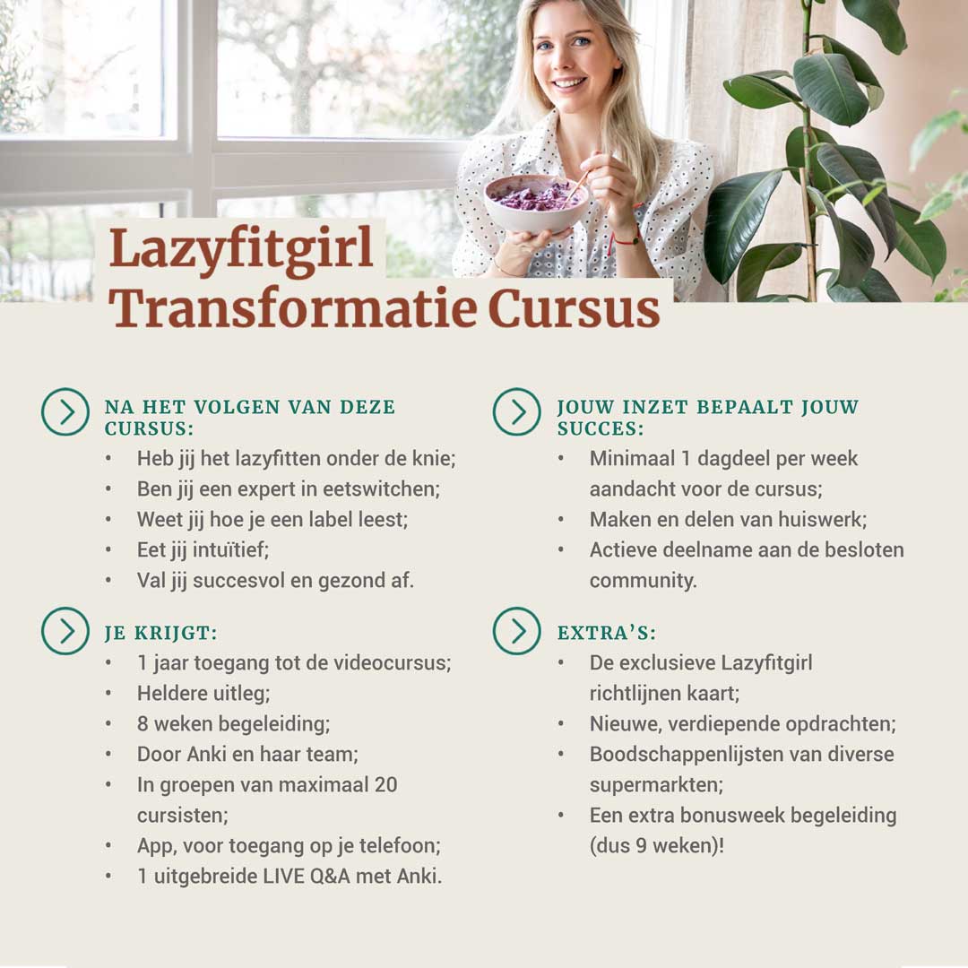 Lazyfitgirl Transformatie Cursus inhoud