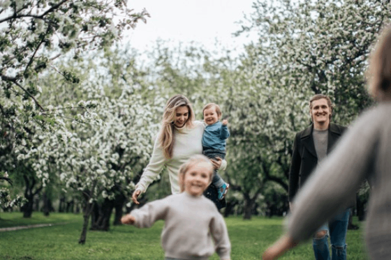 afvallen door wandelen gezin