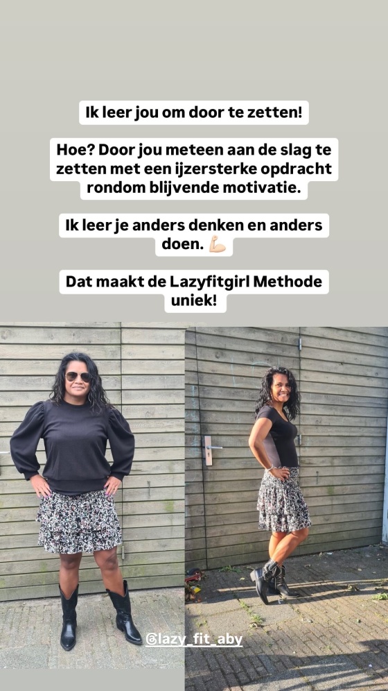 lazyfitgirl transformatie cursus voor-na