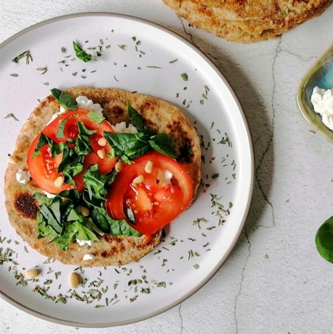 gezonde lunchrecepten volkoren flatbread