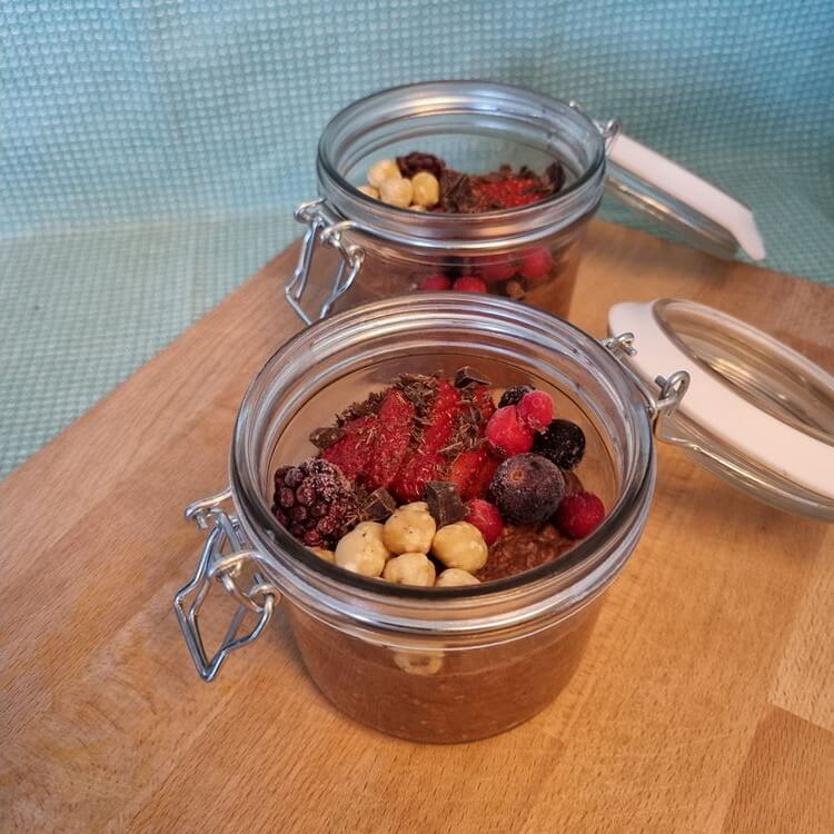 Chocolade overnight oats