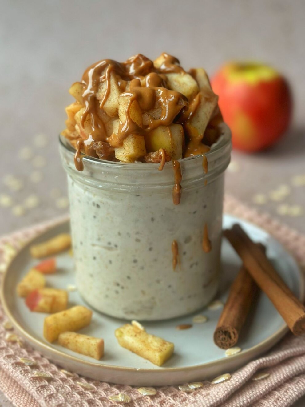 Appeltaart overnight oats