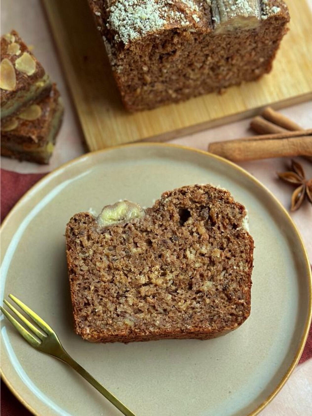 Gevulde speculaas bananenbrood