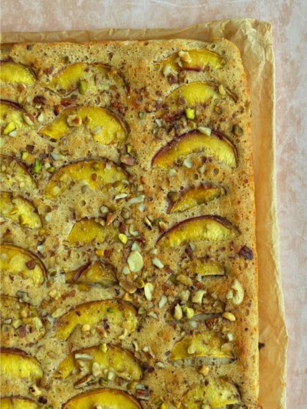 Nectarine plaat cake 