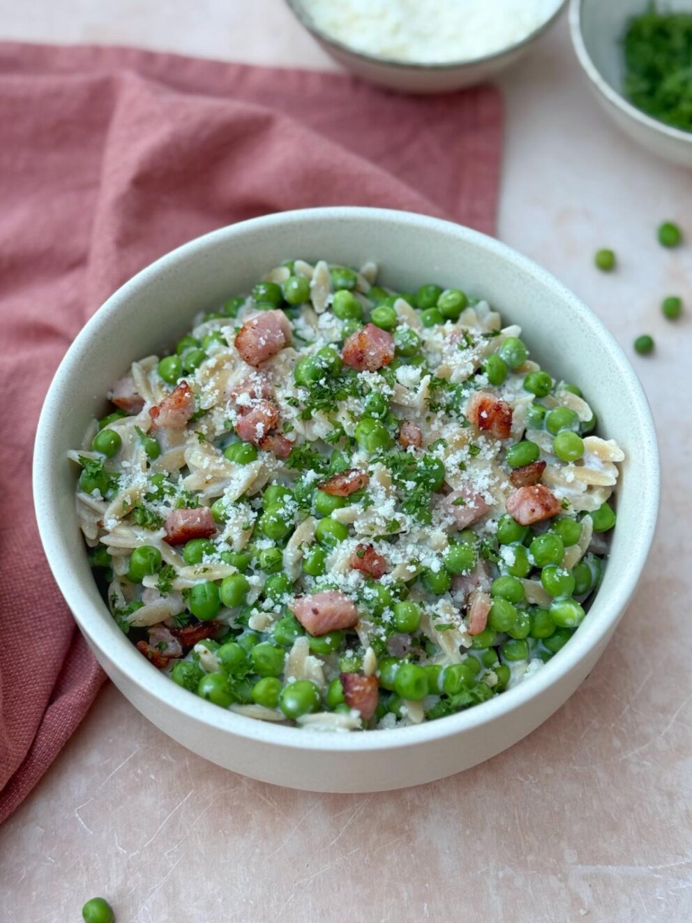 Orzo carbonara 