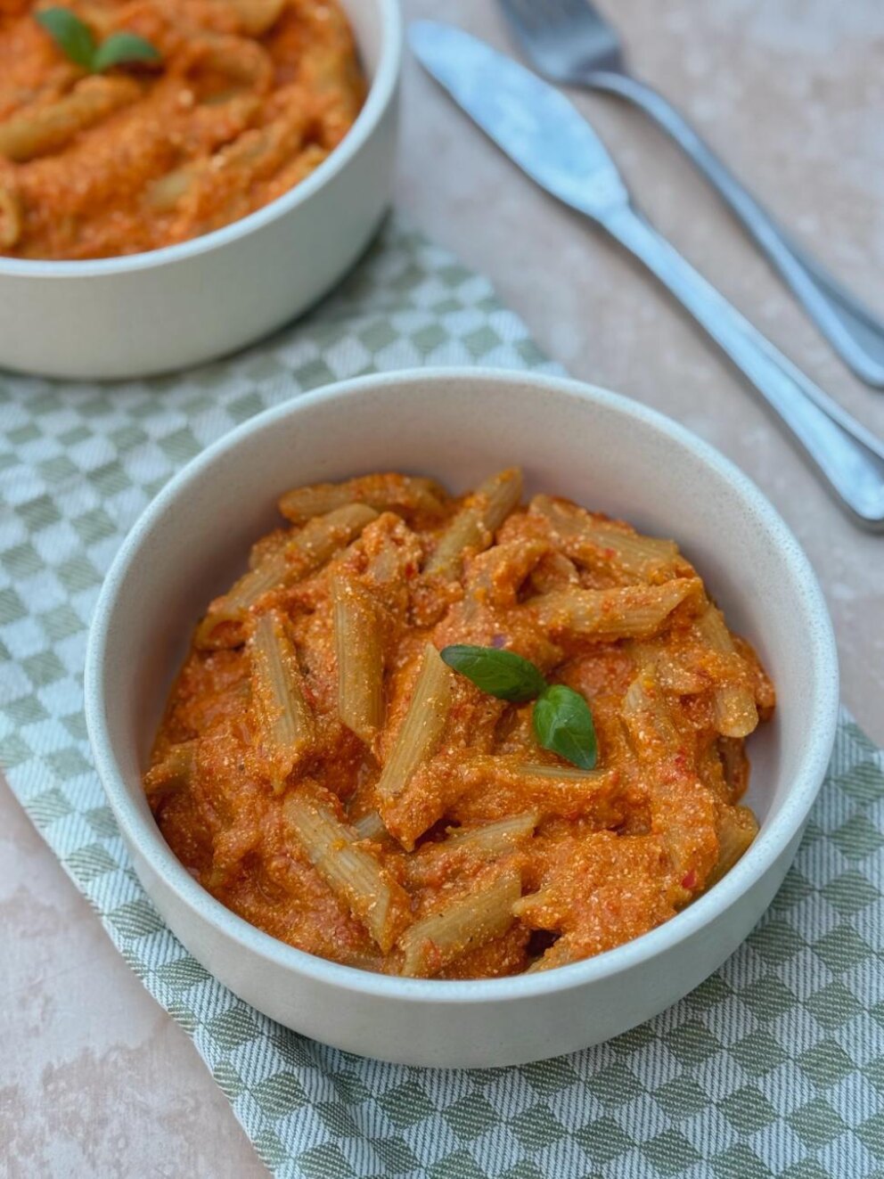 Pasta met romige paprikasaus 