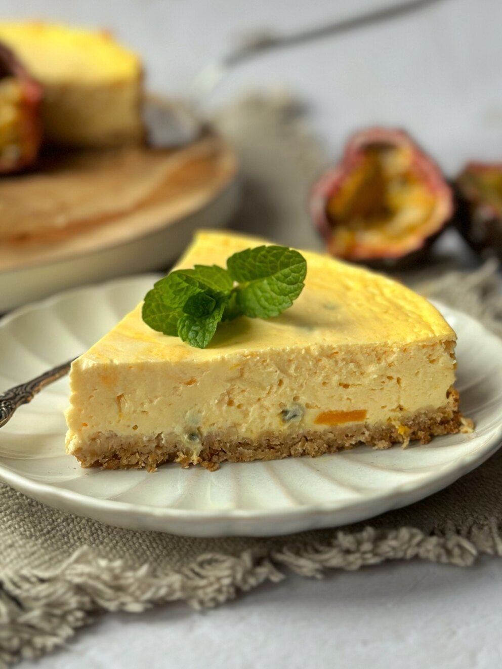 Perzik Passievrucht Cheesecake