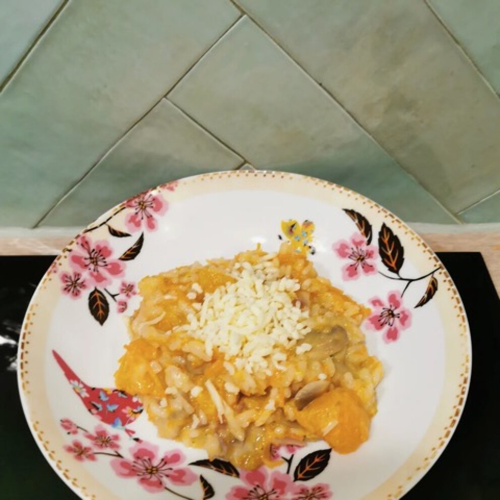 Romige pompoen risotto