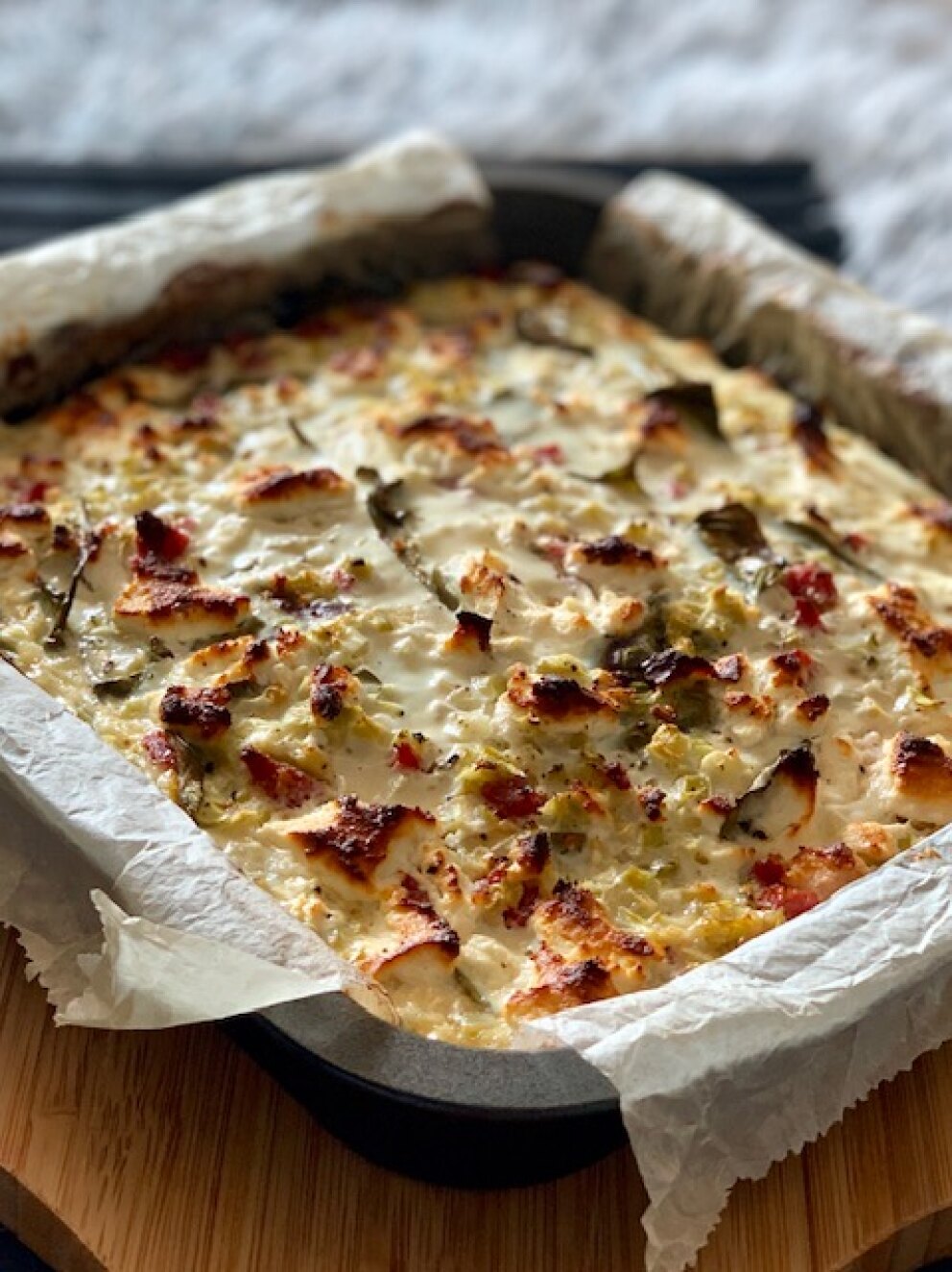 Quiche met spinazie, broccoli en hüttenkäse