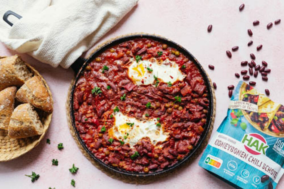 Shakshuka met slechts 2 ingredienten