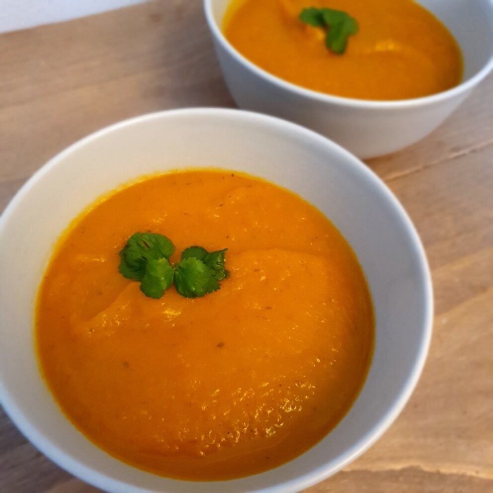 Pompoen-wortel soep