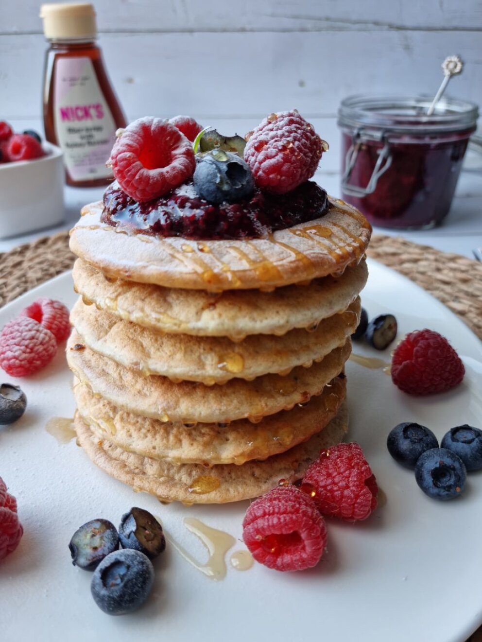 Zoete proteine pancakes