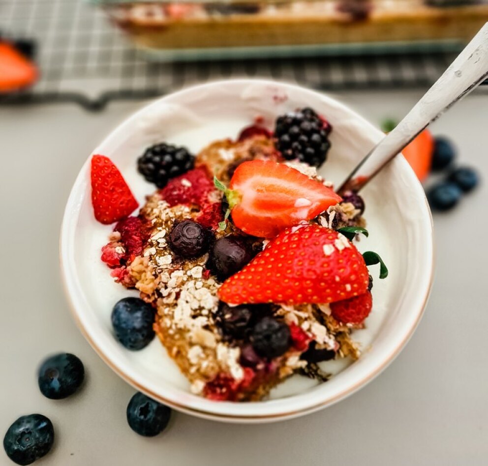 Baked oats cappuccino