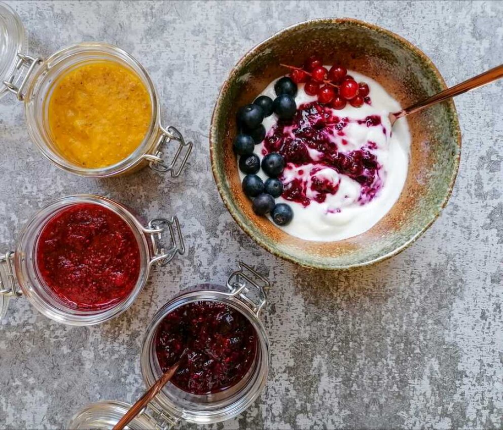 Chia jam met fruit