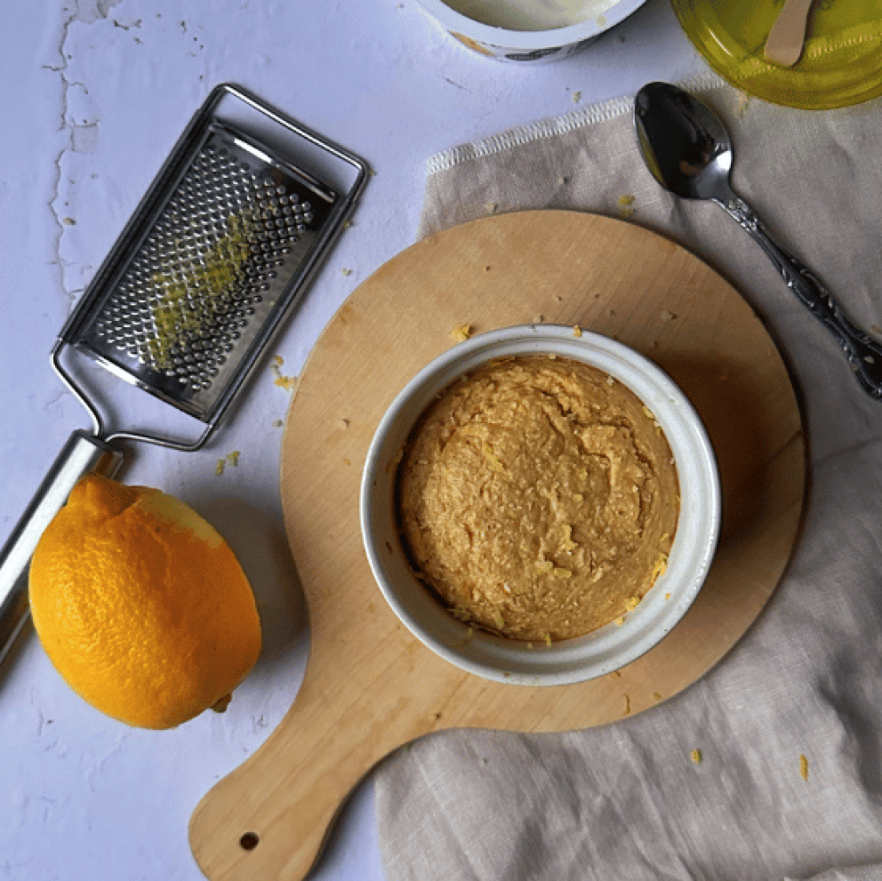 Lemon cheesecake baked oats