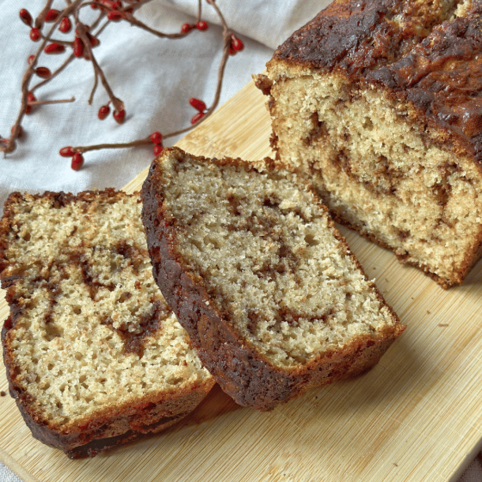 Voedzame cinnamon roll cake