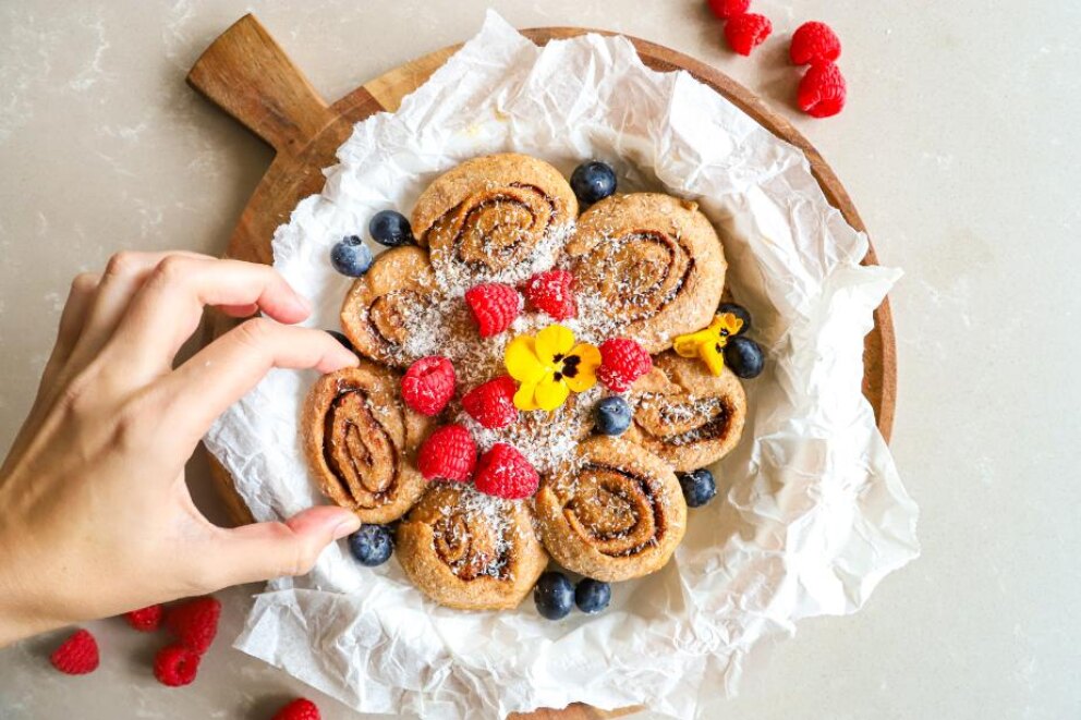 Eiwitrijke volkoren cinnamon rolls