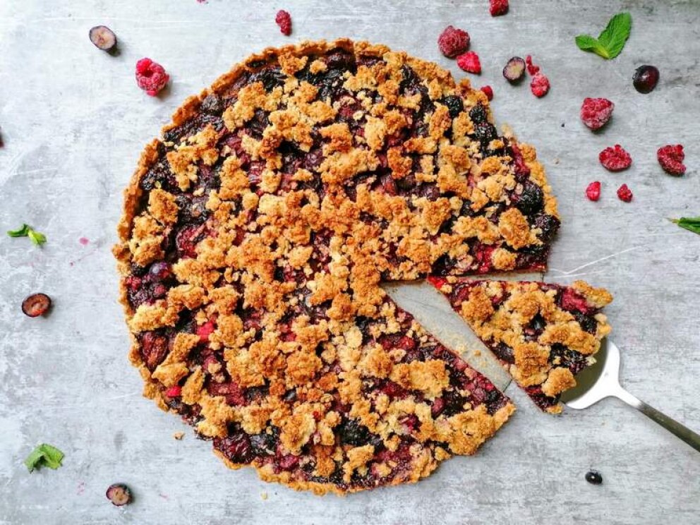 Fruit-crumble taart