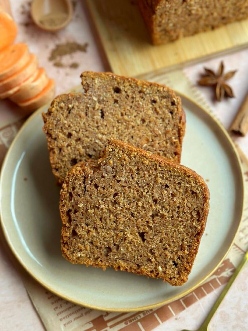 Zoete aardappel cake