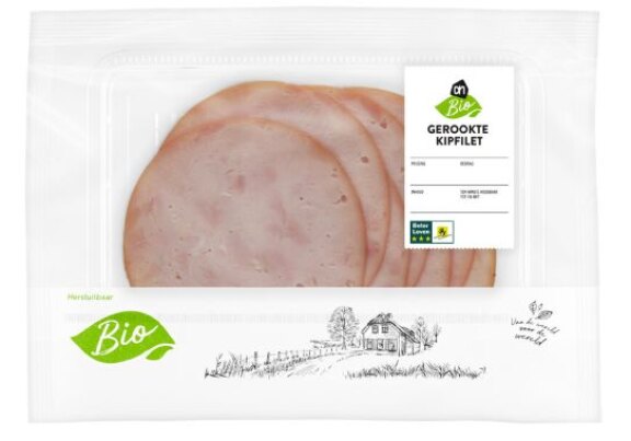 AH biologisch gerookte kipfilet (plakjes)