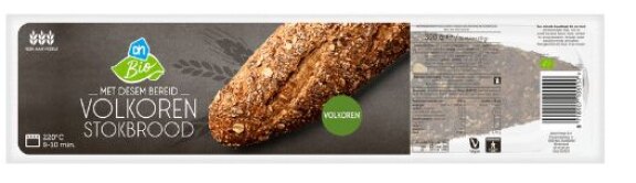 AH biologisch stokbrood volkoren met desem bereid