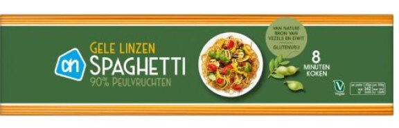 AH gele linzen spaghetti