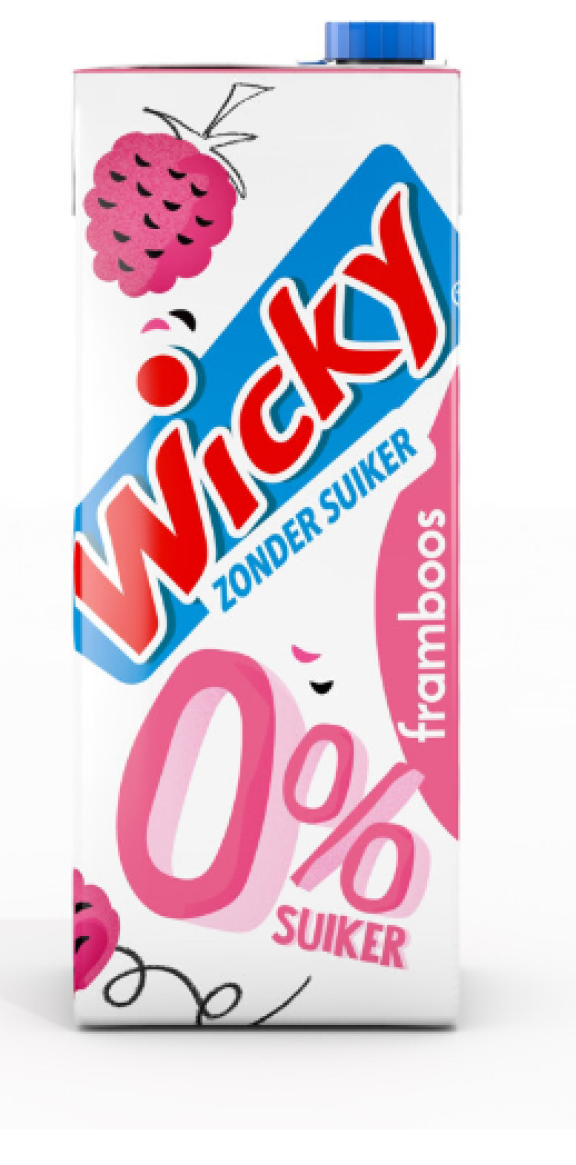 Wicky framboos 0% suiker, alle smaken vallen binnen de methode